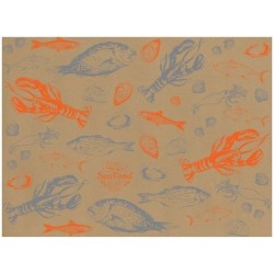 Next σουπλά εστιατορίου κραφτ "Sea food" 250τεμ. 42x30εκ. 70γρ.